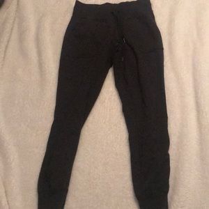 LULU LEMON dark grey cotton joggers